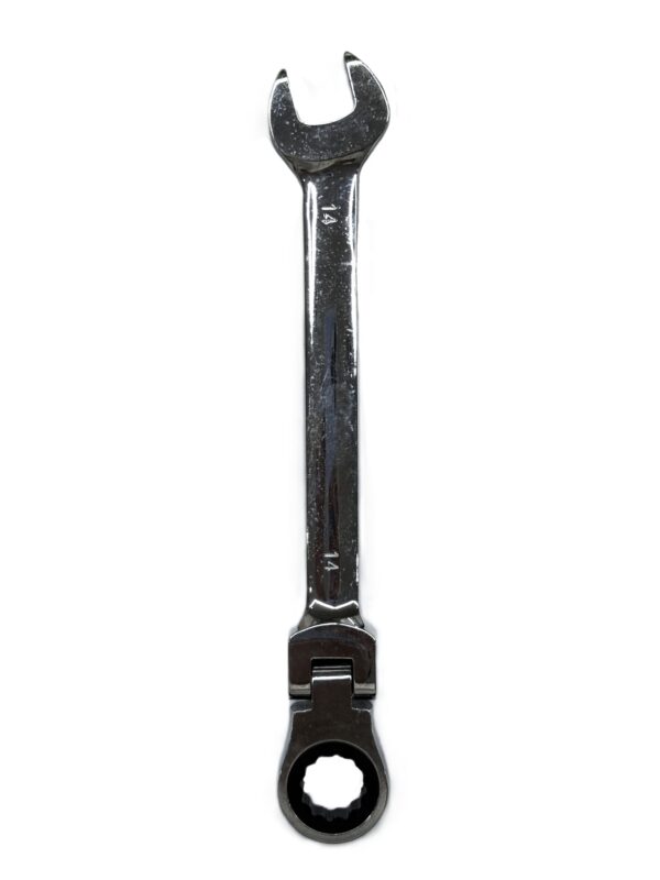 CHROME VANADIUM FLEXIBLE HEAD RACHET COMBINATION SPANNER 14MM-H12