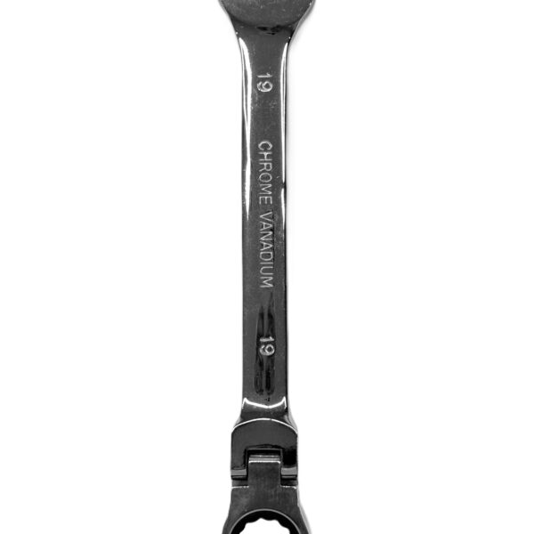 CHROME VANADIUM FLEXIBLE HEAD RACHET COMBINATION SPANNER 19MM-H38