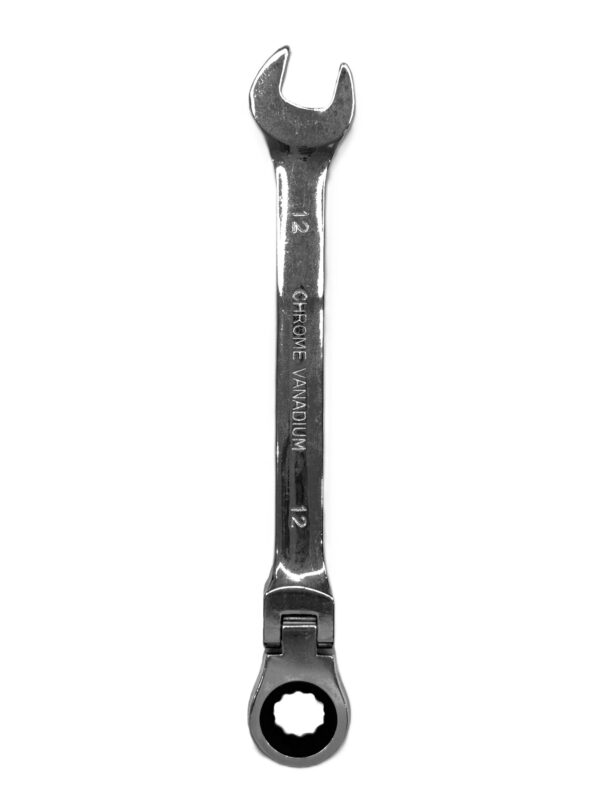 CHROME VANADIUM FLEXIBLE HEAD RACHET COMBINATION SPANNER 12MM-H40
