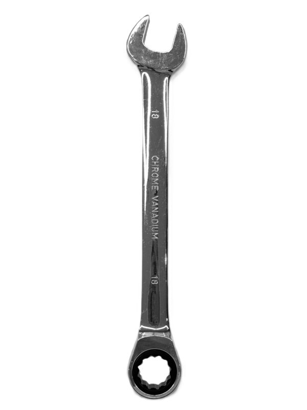 CHROME VANADIUM RACHET COMBINATION SPANNER 18MM-H42