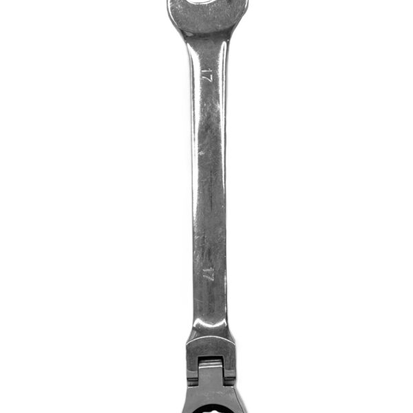 CHROME VANADIUM FLEXIBLE HEAD RACHET COMBINATION SPANNER 17MM-H46