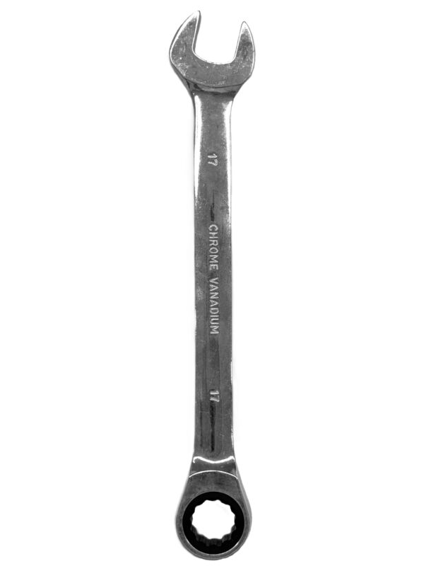 CHROME VANADIUM RACHET COMBINATION SPANNER 17MM-H48