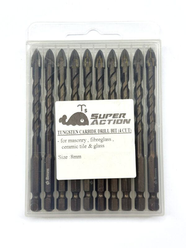TUNGSTEN CARBIDE DRILL BIT (4CUT) 8MM/pcs-H06