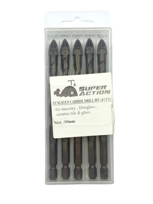 TUNGSTEN CARBIDE DRILL BIT (4CUT) 10MM/pcs-H07