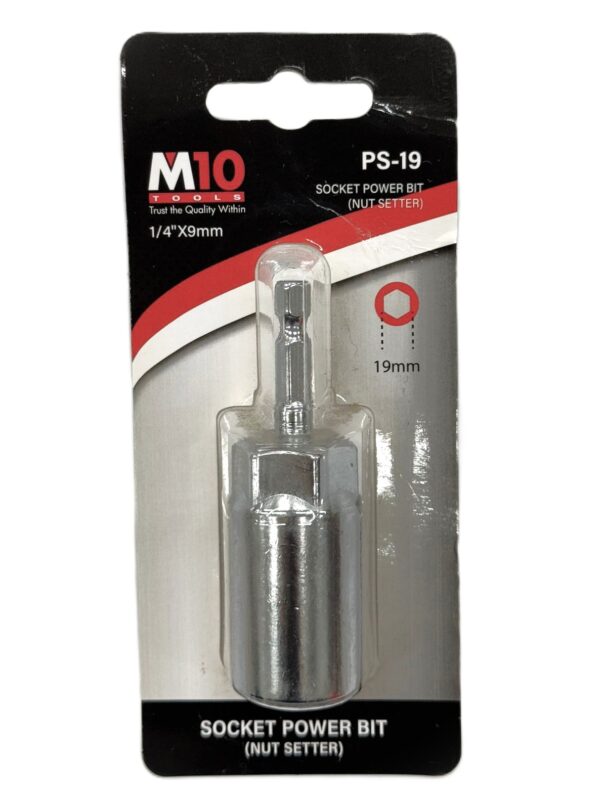 SOCKET POWER BIT 1/4" (NUT SETTER) PS-19 -H72