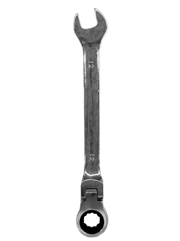 CHROME VANADIUM FLEXIBLE HEAD RACHET COMBINATION SPANNER 12MM-H40