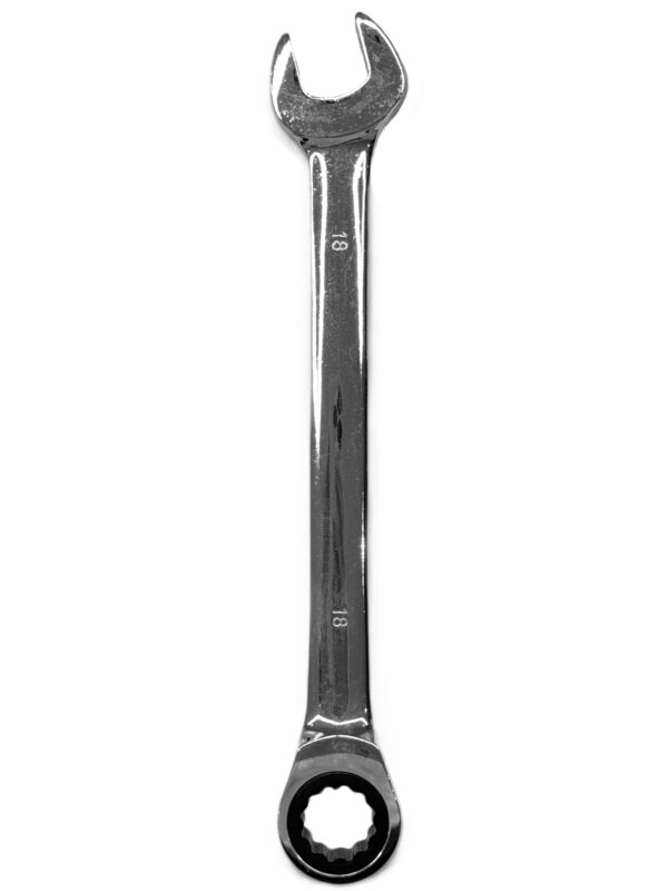 CHROME VANADIUM RACHET COMBINATION SPANNER 18MM-H42