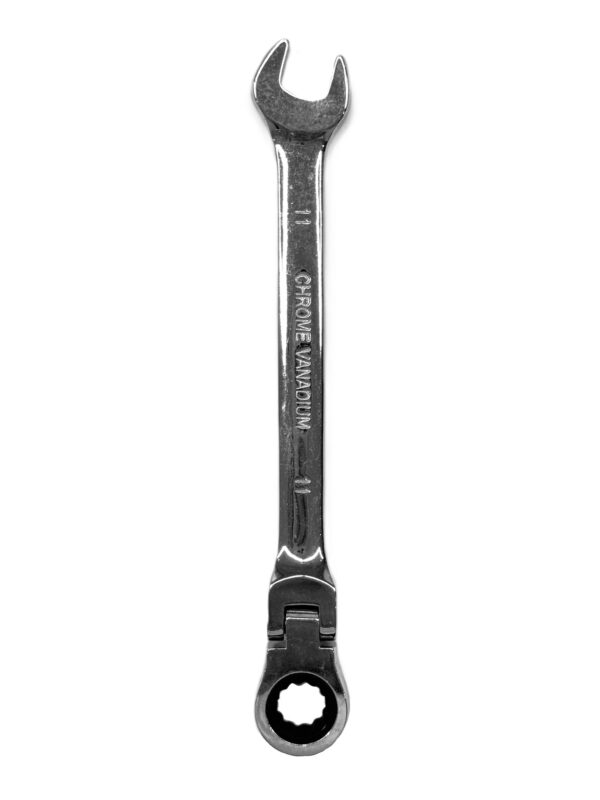 CHROME VANADIUM FLEXIBLE HEAD RACHET COMBINATION SPANNER 11MM-H43