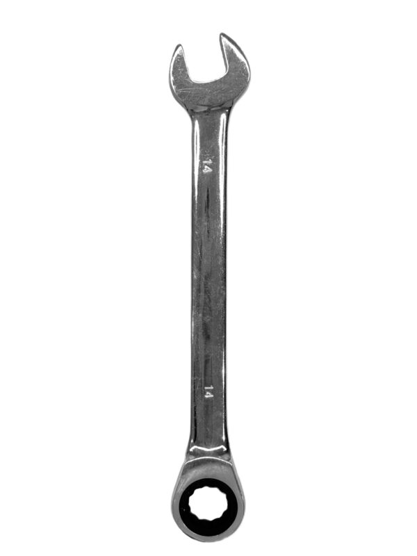 CHROME VANADIUM RACHET COMBINATION SPANNER 14MM-H45