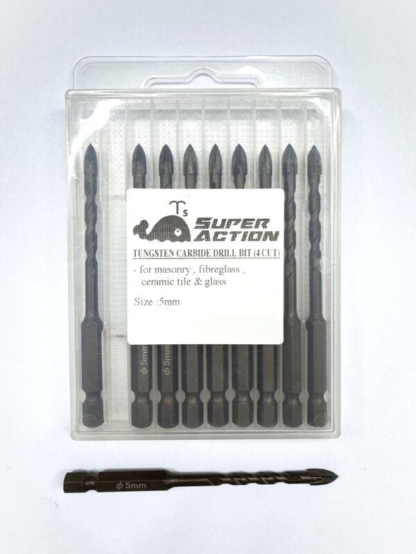 TUNGSTEN CARBIDE DRILL BIT (4CUT) 5MM/pcs-H05