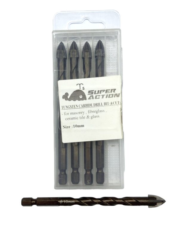 TUNGSTEN CARBIDE DRILL BIT (4CUT) 10MM/pcs-H07
