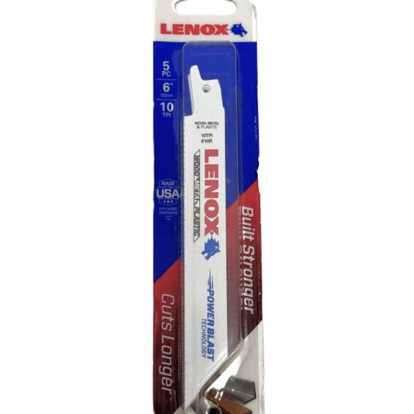 LENOX 610R BI-METAL RECIPROCATION SAW BLADE (5PC/PKT) -H124