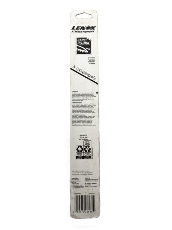 LENOX 20585156R BI-METAL RECIPROCATING SAW BLADE (5PC/PKT) -H123