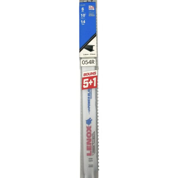 LENOX 054R BI-METAL RECIPROCATION SAW BLADE (6PC/PKT) -H128