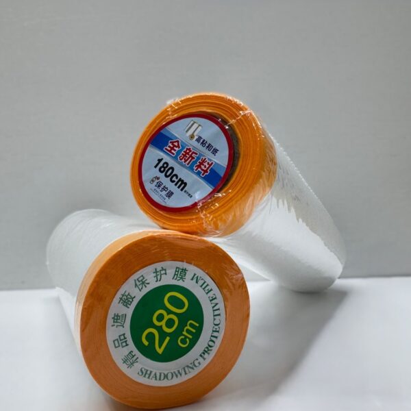 PRE-TAPED PLASTIC SHEET