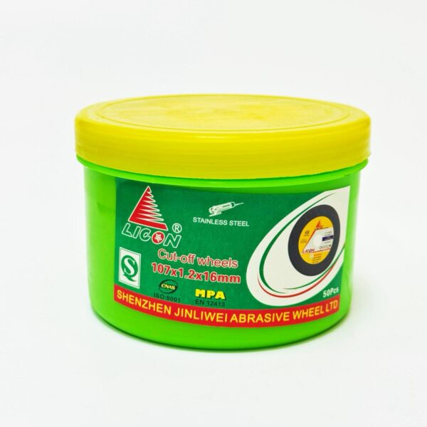 LICON 4" 1.2MM GREEN DOUBLE NETTED CUTTING DISC FOR STAINLESS STEEL