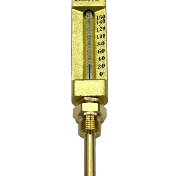 V-SHAPE GLASS THERMOMETER 0-150C BSP1/2