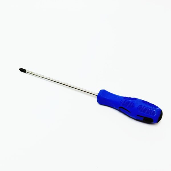 BLUE RUBBER HANDLE SCREWDRIVER